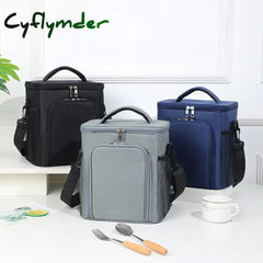 Cyflymder Back To School Outdoor Large Capacity Beer Cans Camping Cooler Thermal Bag Multi-Pocket