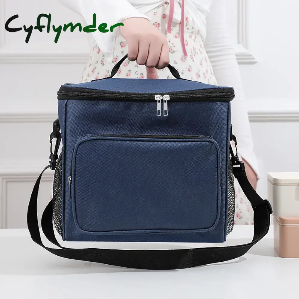 BACK TO SCHOOL Outdoor Large Capacity Beer Cans Camping Cooler Thermal Bag Multi-pocket Picnic Insulated Lunch Bag With Strap