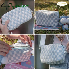 Cyflymder Back To School Outfit Cute Pencil Case Storage Bag Cosmetic Bag Large Capacity Knitting
