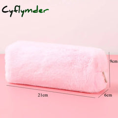 Cyflymder Back To School Pencil Case Black Cute Stationery Winter Pencilcase Trousse Scolaire Plush