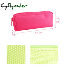 Cyflymder Back To School Pencil Case Black Stationery Trousse Scolaire Pouch School Supplies Solid