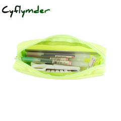 Cyflymder Back To School Pencil Case Black Stationery Trousse Scolaire Pouch School Supplies Solid
