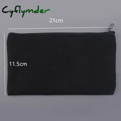 Cyflymder Back To School Pencil Case Black School Supplies Pouch Astuccio Canvas Trousse Scolaire