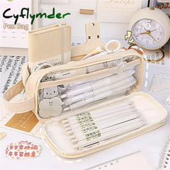 Cyflymder Back To School Pencil Case Japanese Stationery Estuche Estojo Escolar Bags For Girls Big