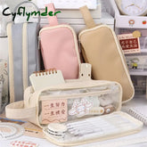 Pencil Case Japanese Stationery Estuche Estojo Escolar Bags For Girls Big Transparency Kawaii Pencilcases Multifunctional Cases