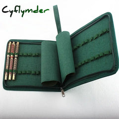 BACK TO SCHOOL Pencil Case Large Capacity 24 Holes Leather Pen Bag Canvas Painting Storage Holder Smooth Zipper School Supplies Stationary