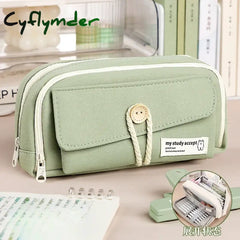 Cyflymder Back To School Pencil Case Large Capacity Pouch Handheld Pen Bag Cosmetic Portable Gift
