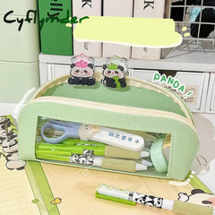 Cyflymder Back To School Pencil Case Transparent School Supplies Cases Estuches Escolares Pu