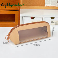 Cyflymder Back To School Pencil Case Transparent School Supplies Cases Estuches Escolares Pu