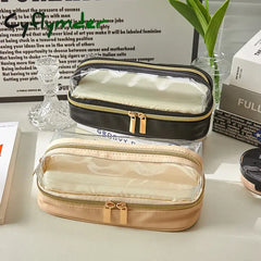 Cyflymder Back To School Pencil Case Transparent School Supplies Pencilcase Large Capacity Box
