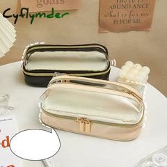 Cyflymder Back To School Pencil Case Transparent School Supplies Pencilcase Large Capacity Box