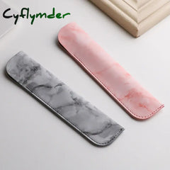 Cyflymder Back To School Pencil Cases Marble Leather For Office Estuche Escolare Pen Pouch
