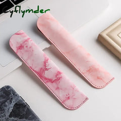Cyflymder Back To School Pencil Cases Marble Leather For Office Estuche Escolare Pen Pouch