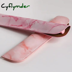 Cyflymder Back To School Pencil Cases Marble Leather For Office Estuche Escolare Pen Pouch
