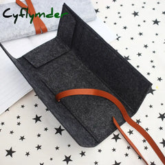 Cyflymder Back To School Portable Roll School Pencil Case Felt Cloth Pen Bag For Girls Boys Cute