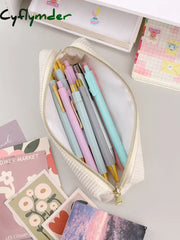 Cyflymder Back To School Solid Color Pencil Case Estuche Escolar Pouch Kalemlik Stationary Corduroy