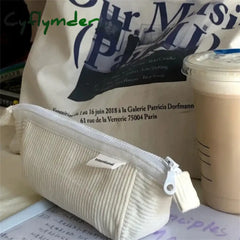 Cyflymder Back To School Solid Stationery Storage Pencil Bag Original Dreamship Series Corduroy For