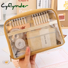 Cyflymder Back To School Transparent Pencil Case Trousse Kawaii Stationery Pencilcase Large