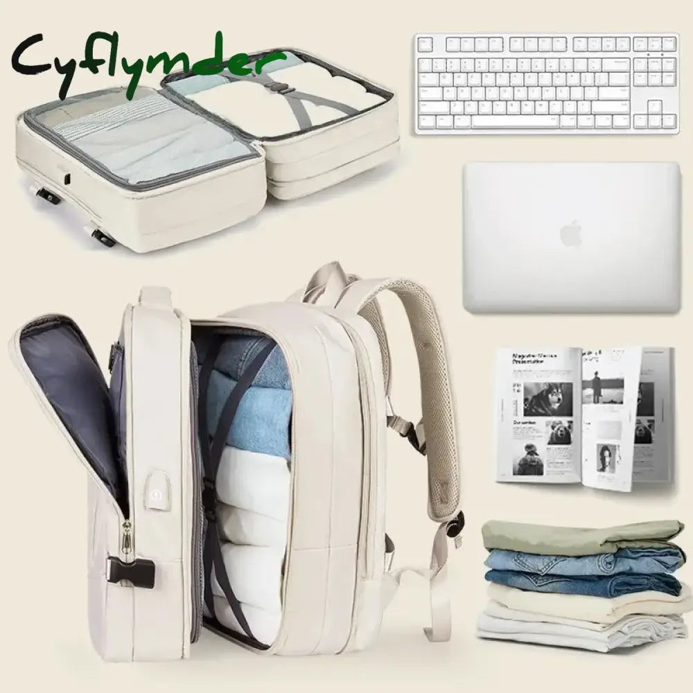 BACK TO SCHOOL Travel Backpack for Women Expandable Weekender Hiking Laptop Backpack with USB Port Large Waterproof 40L Men's Backpack