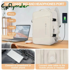 Cyflymder Back To School Travel Backpack For Women Expandable Weekender Hiking Laptop With Usb Port