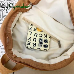 Cyflymder Back To School Trendy Female Canvas Laptop College Backpack Cool Lady Vintage Book Bag