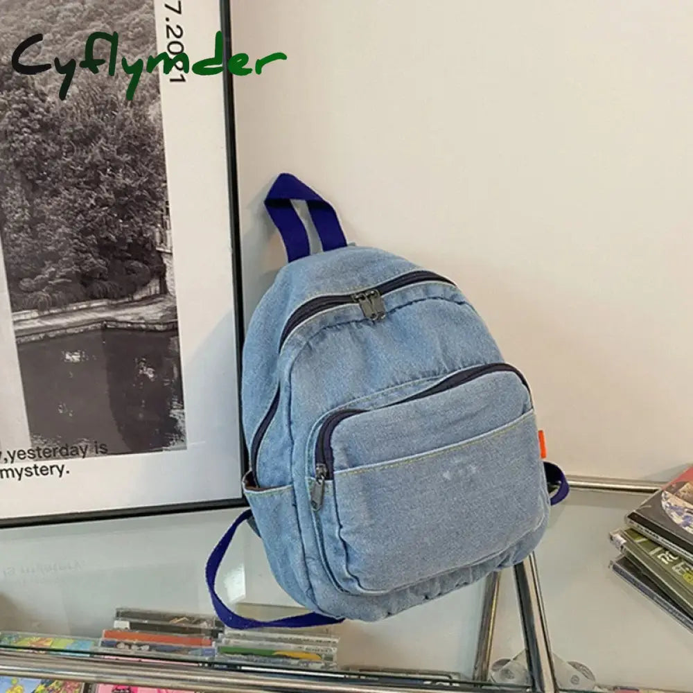BACK TO SCHOOL Vintage Denim Backpack School Travel Daypack Shoulder Bags for Teenager Girls
