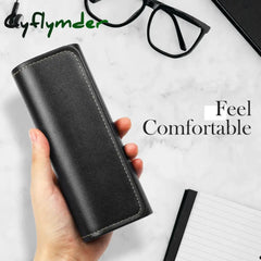 Cyflymder Back To School Vintage Pu Leather Glasses Case 3D Holder Eyewear Storage Box Personality