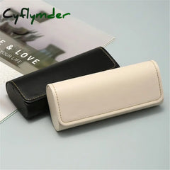 Cyflymder Back To School Vintage Pu Leather Glasses Case 3D Holder Eyewear Storage Box Personality