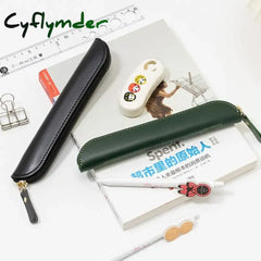 Cyflymder Back To School Waterproof Business Fountain Pen Case Handmade Desktop Organizer Pencil