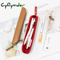 Cyflymder Back To School Waterproof Business Fountain Pen Case Handmade Desktop Organizer Pencil