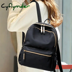 Cyflymder Back To School Women Anti-Theft Backpack Waterproof Fabric Large Female Shoulder Bag