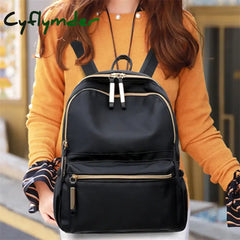 Cyflymder Back To School Women Anti-Theft Backpack Waterproof Fabric Large Female Shoulder Bag