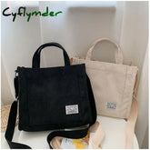 Women Corduroy Zipper Shoulder Bag Small Cotton Canvas Handbag Casual Tote Female Eco Crossbody Bag Vintage Messenger Bags