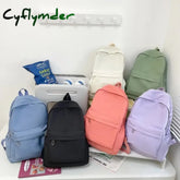 BACK TO SCHOOL Women Schoolbag Waterproof Large Capacity School Backpack Smooth Zipper Solid Color Teens Girl Casual Daypack Bag Student Supply