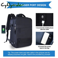 Cyflymder Back To School Women Travel Backpack 17 Inch Laptop Usb Airplane Business Shoulder Bag