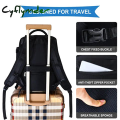 Cyflymder Back To School Women Travel Backpack 17 Inch Laptop Usb Airplane Business Shoulder Bag