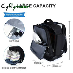 Cyflymder Back To School Women Travel Backpack 17 Inch Laptop Usb Airplane Business Shoulder Bag