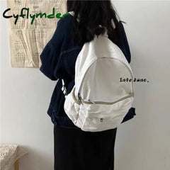 Cyflymder Back To School Women’s Bag Pack Trend Techwear Harajuku Canvas Aesthetic Gothic School
