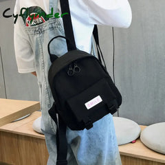 Cyflymder Backpack New Trend Women Wild Fashion Shoulder Bag Small Canvas Teen Girl School Bag