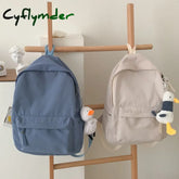 Cyflymder Backpacks Women Solid Nylon All-Match Harajuku Schoolbag Students Fashion Korean Style