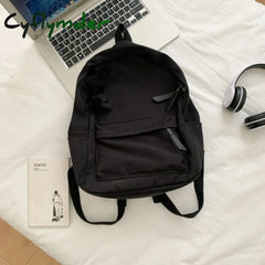 Cyflymder Backpacks Women Solid Nylon All-Match Harajuku Schoolbag Students Fashion Korean Style