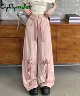 Baggy Jeans Women Chic Lace-up Casual Loose Vintage Streetwear Pants Korean Style Fashion Wide Leg High Waisted Jeans Cyflymder