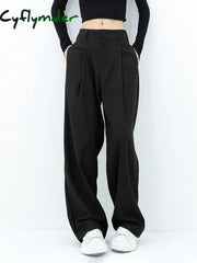 Cyflymder- Basic Baggy Wide Leg Dress Pants