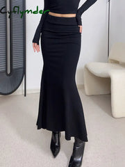Cyflymder- Basic Flowy Maxi Skirt Black / Xs Skirts