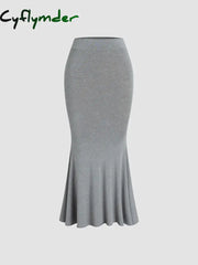Cyflymder- Basic Flowy Maxi Skirt Light Grey / Xs Skirts