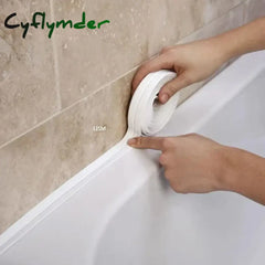 Cyflymder Bathroom Shower Sink Bath Sealing Tapes PVC Adhesive Sealing Strips Waterproof Wall Stickers for Bathroom