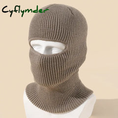 Cyflymder beanie outfits men Candy Color Cute Full Face Cover Ski Mask Hat Bear Ear Balaclava Knitted Hats Outdoor