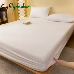 Cyflymder Bed Fitted Sheet Elastic Sheets Single Twin Full Queen King Single Double King Super King Size Soft