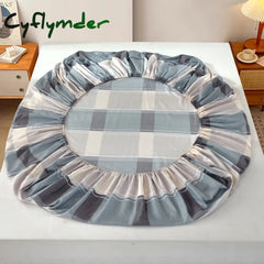 Cyflymder Bed Mattress Fitted sheet King Queen Size sheet All-around Elastic Rubber Band Non-slip Dustproof Bed Sheet