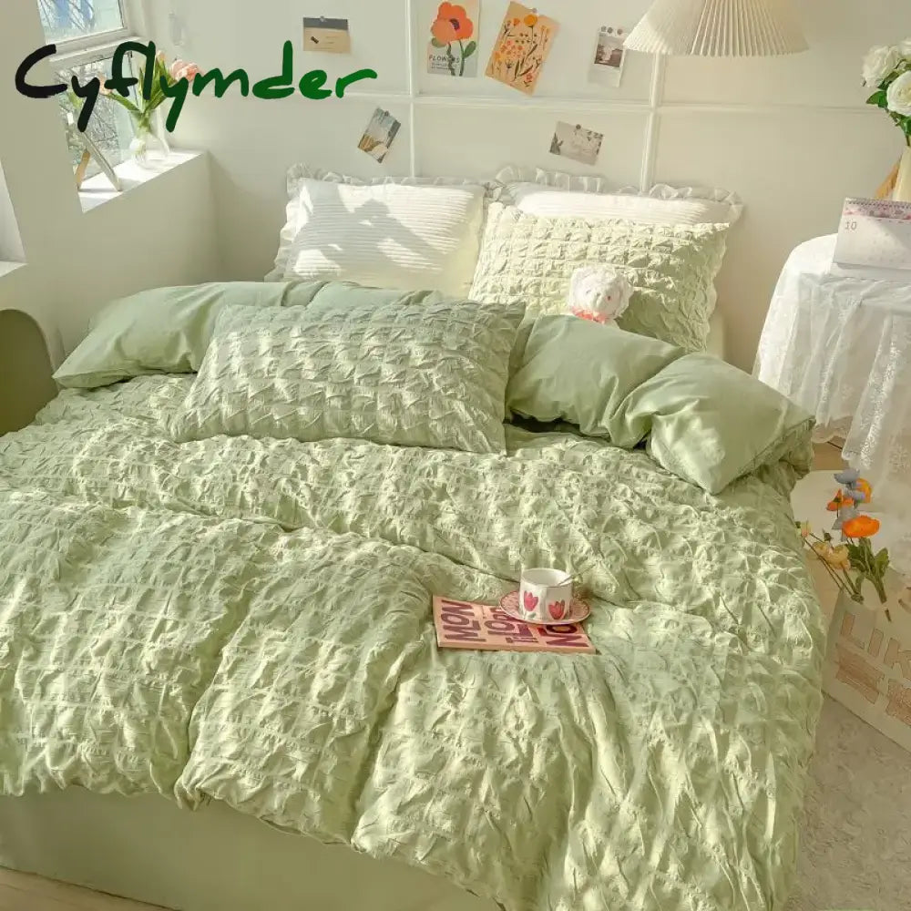 Bedroom Sets Bedding Set Queen Size Bed Sheets Set Quilt Cover Schoolgirl Washed Cotton Sheet Free Shipping Beddings Sets Girl